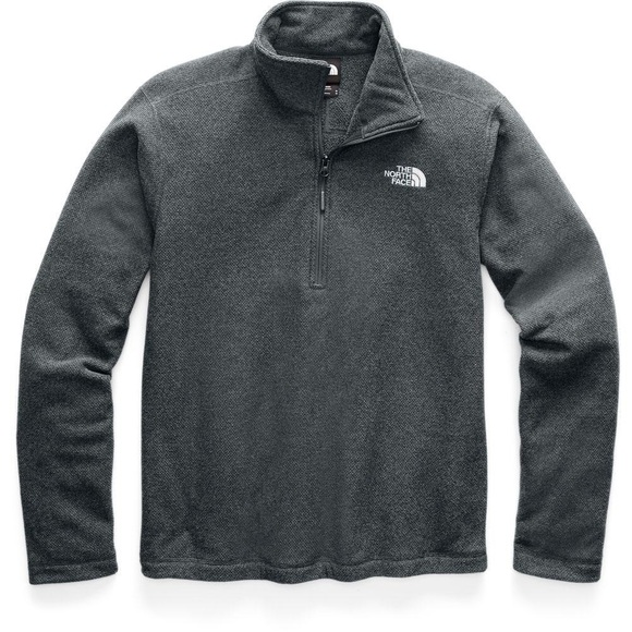The North Face Men’s Dark Grey 1/4 zip fleece pullover - Picture 1 of 4